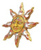 Ebros Mosaic Celestial Solar Radiant Surya Sun God Wall Decor 11"Wide Figurine