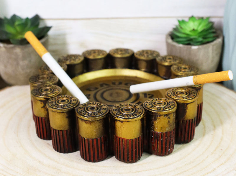 12 Gauge Shotgun Shell Round Ashtray 11cm Diameter 