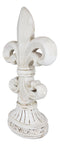 Ebros Rustic Southwest French Fleur De Lis On Ornate Base Stand Desktop Figurine 12"H