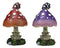 Enchanted Fairy Garden Miniature Colorful Toadstool Mushrooms Figurine Set of 2