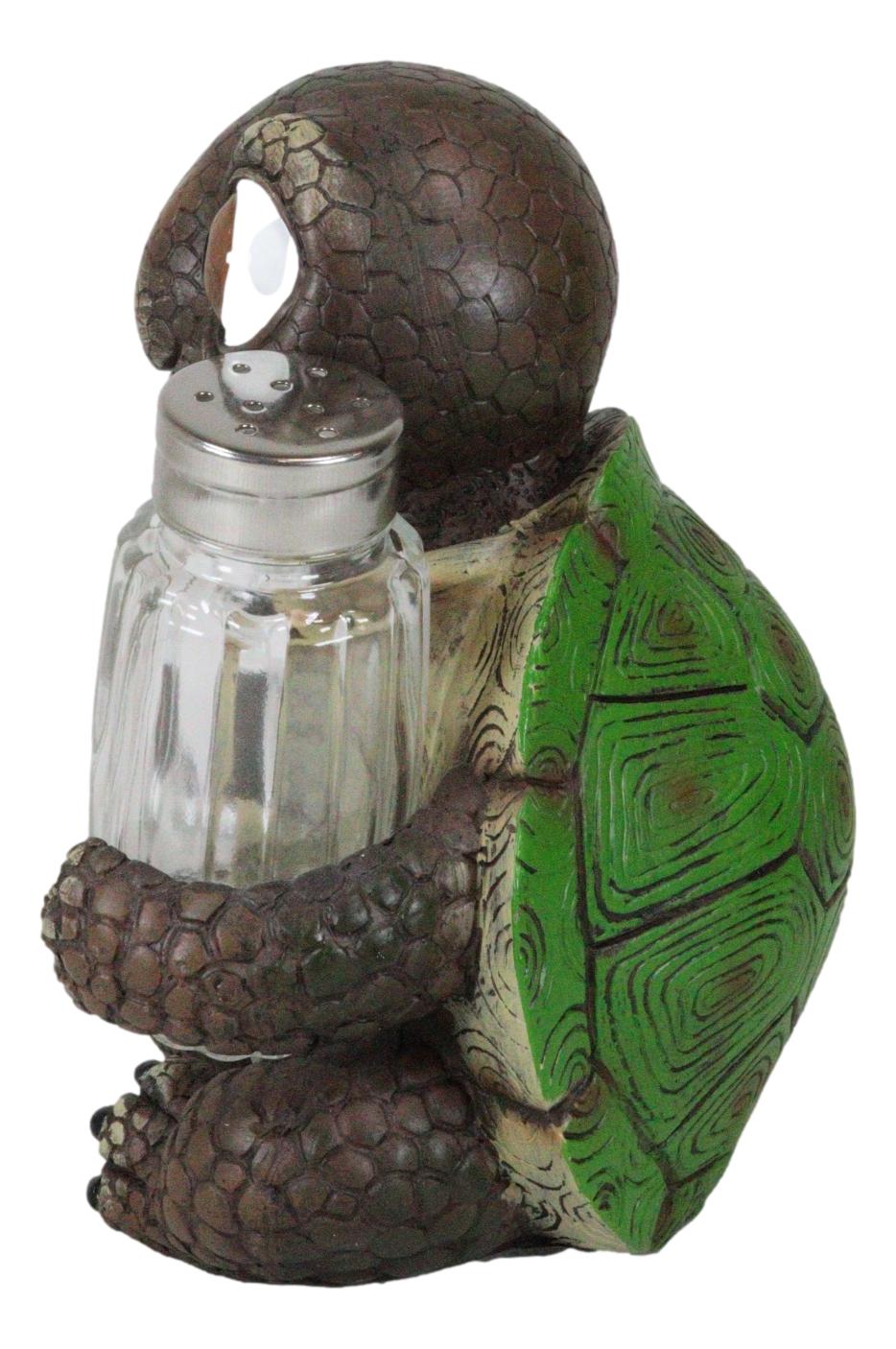 Shell Spice Marine Baby Tortoise Turtle Salt And Pepper Shakers Holder Figurine