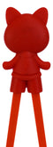 Red Miss Piggy Pig Reusable Training Chopsticks Set W/ Silicone Helper BPA Free