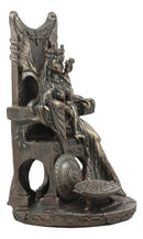 Celtic Goddess Of Fertility Maeve Seated On Throne Statue 11"H Medb Maev Decor