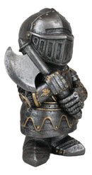 Ebros Dwarf Axeman Medieval Knight of The Cross Templar Crusader Figurine 4.5" H