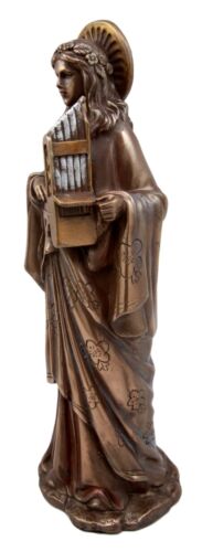 Ebros Gift Catholic Saint Cecilia Figurine 10"H Patroness Of Musicians Roman Martyr Sculpture