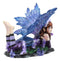Purple Girl Fairy Statue 3.75"Long Lavender Fairy Garden Figurine