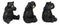 Set of 3 Wise See Hear Speak No Evil Black Bears Rustic Figurine Bear Animal