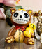 Furrybones Voodoo Teddy Bear With Honey Bear Bottle Skeleton Statue 2.5"Tall