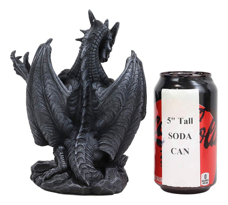 Ebros Gothic Standing Guardian Dragon Cell Phone Holder Figurine Office Decor
