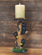 Rustic Climbing Bear Cubs With Honeycomb Bee Hives Pillar Candle Holder Stand