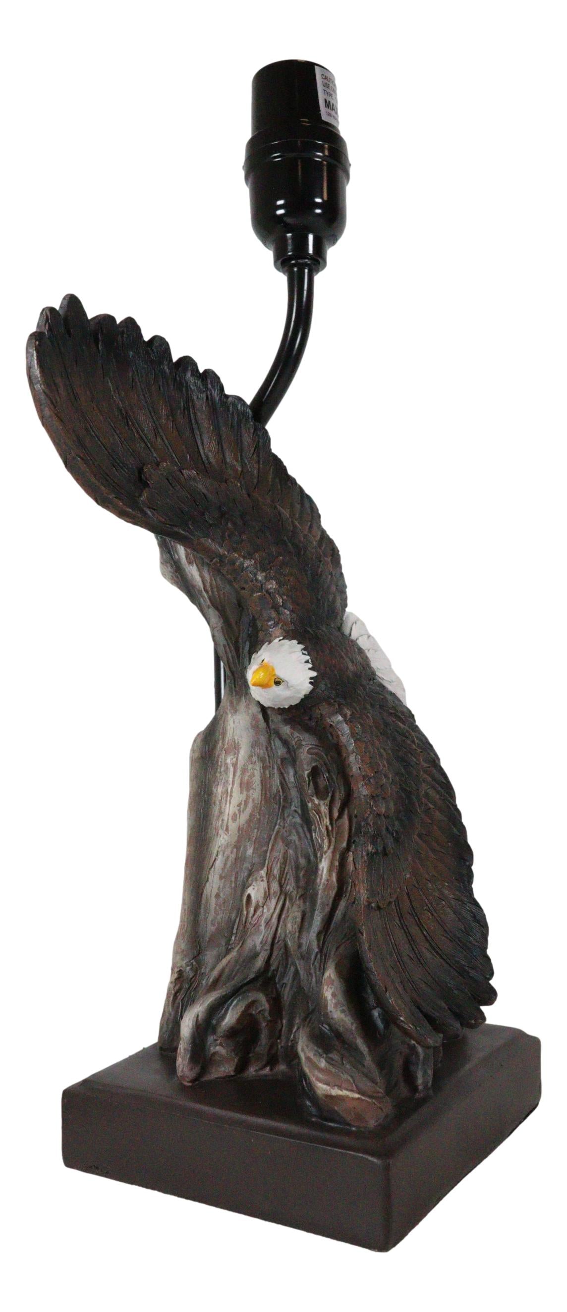 Wings Of Glory Soaring Bald Eagle Table Lamp 20" Tall Patriotic Lighting Accent