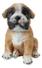 Lifelike Fawn Boxer Puppy Dog Sitting Figurine Pet Pal Pedigree Dogs Canine