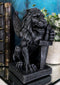 Ebros Stoic Notre Dame Sword Bearer Lion Heart Gargoyle On Pedestal Figurine 6"H