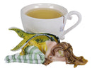 Ebros Amy Brown Fantasy Soothing Chamomile In Tea Cup with Sleeping Fairy Figurine