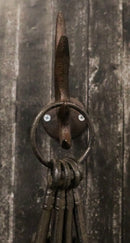 Set Of 3 Cast Iron Western Rustic Stag Deer Crown Antler Wall Coat Keys Hooks