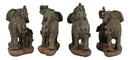 Ebros African Safari Elephant Mother & Calf Family Set of 4 Mini Figurines