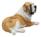 Ebros Saint Bernard Dog Statue 10.5"L Dogs Breed Gallery Quality Glass Eyes