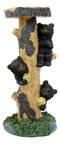 Rustic Climbing Bear Cubs With Honeycomb Bee Hives Pillar Candle Holder Stand
