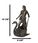 Greek Olympian Oracular God Apollo Riding A Swan Statue Music Archery Sun Deity