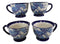 Ebros Pack Of 4 Blue White Hokusai The Great Wave Ceramic 14oz Coffee/Tea Cups Mugs