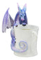 Ebros Amy Brown Whatcha Drinkin Peeking Midnight Teacup Dragon Statue 4.5" Tall