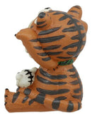 Furry Bones Figurine 2.5"Tall Tigrr Tiger With Green Tie Voodoo Skeleton Monster