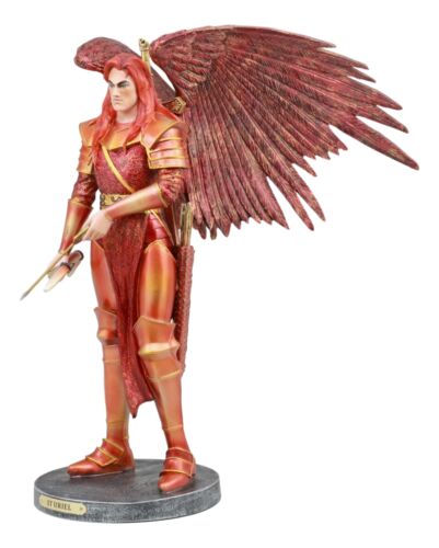 Large Archangel Saint Uriel with Bow and Arrow Statue Light of God Catholic Art