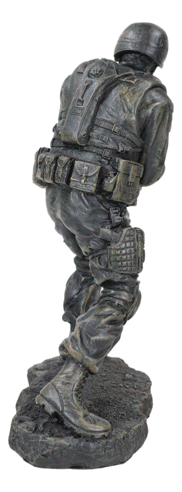 Ebros Military Solider In Battle Figurine 7.25 Inch Tall