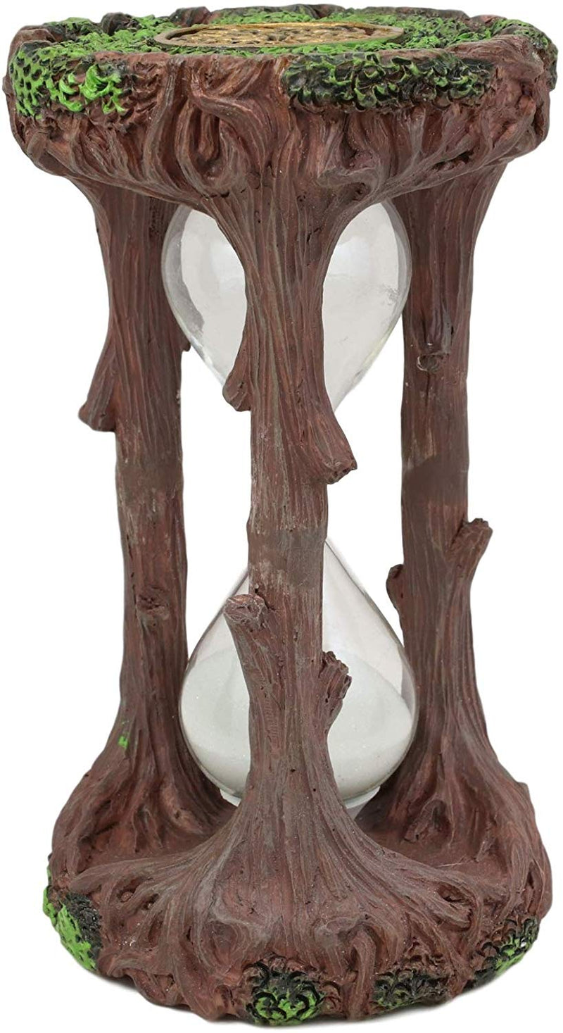 Ebros Tree of Life with Round Celtic Knotwork Insignia Pillar Sandtimer 6.25" H