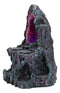 Ebros Medieval Renaissance Faux Crystal Cave Rock Geode with Color Changing LED Night Light Display Stand Statue 10.5" Tall for Miniature Dragons Decorative Figurine Housing Fantasy Sculptures