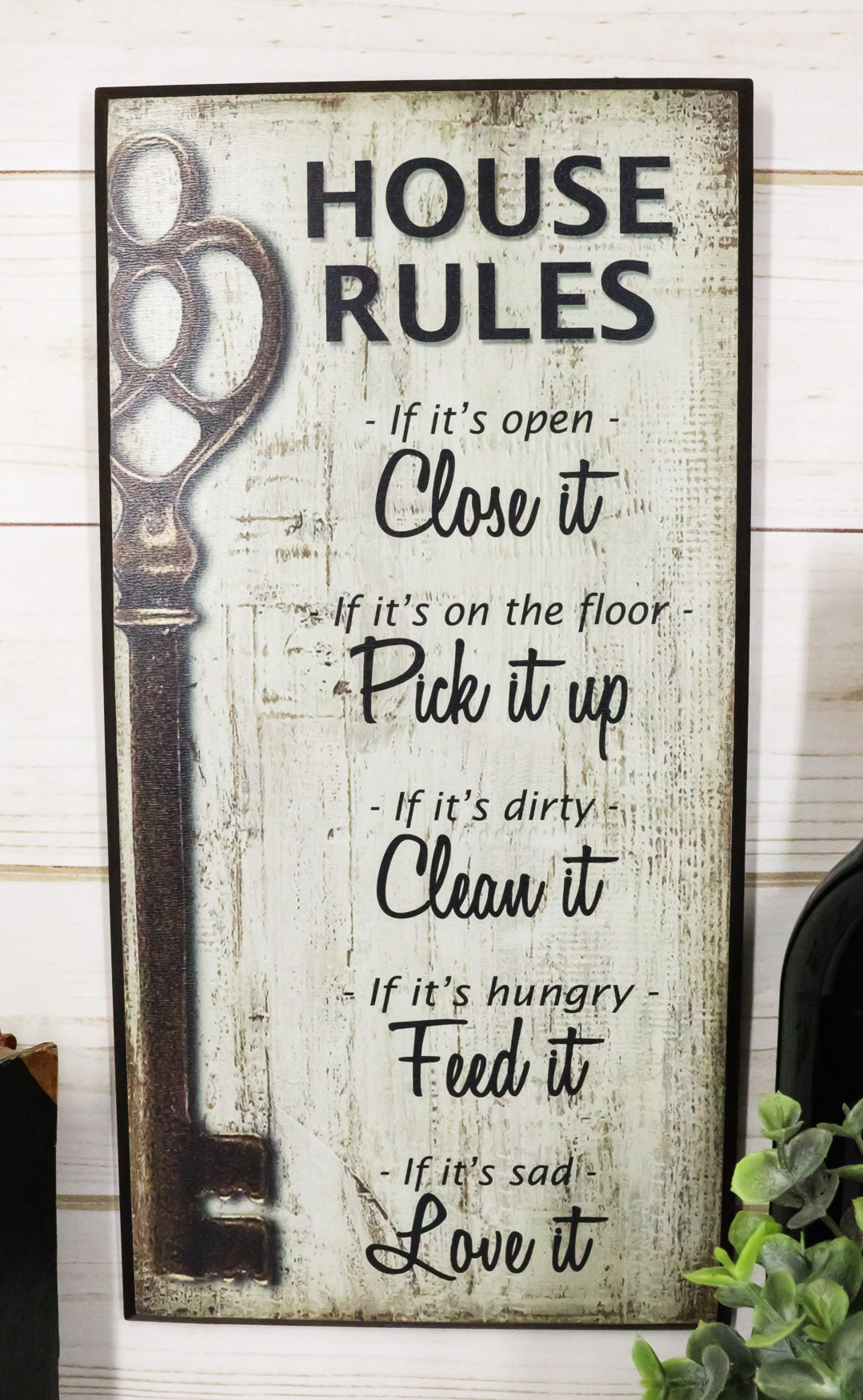 Our Family Rules Wall Art Signs Decor Set Of 3 For Kitchen House Bathr