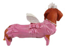 Ebros Doxie Collection Pink Fairy Godmother Winged Tiara Dachshund Dog Figurine 6"L