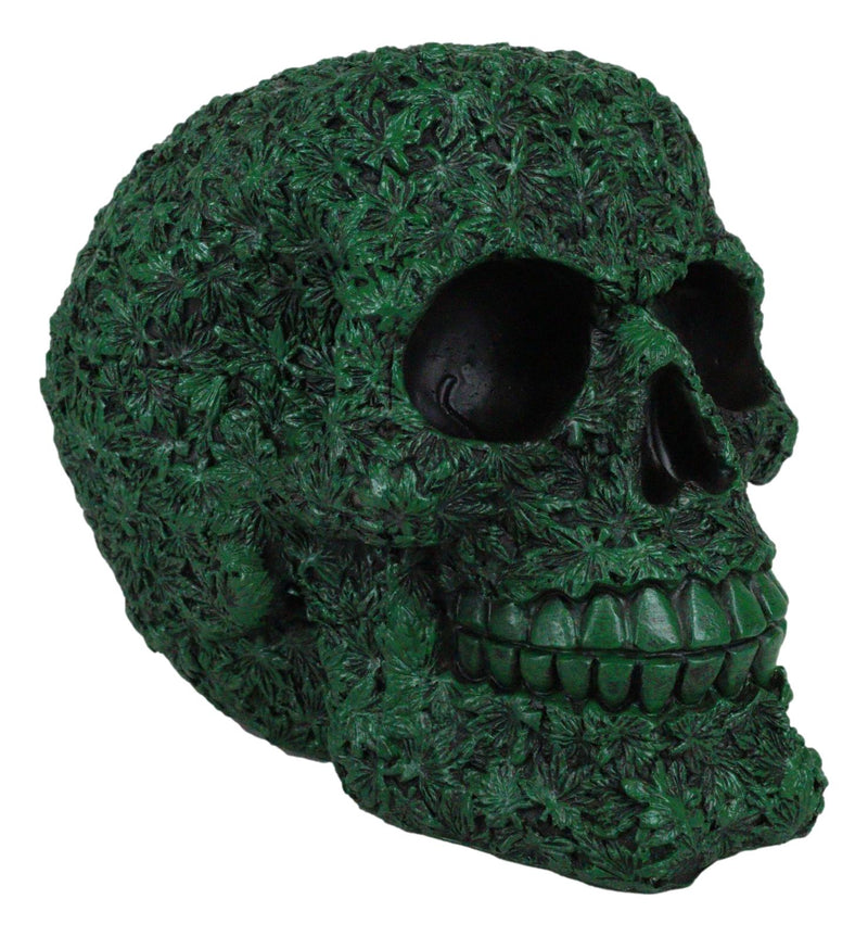 Day of The Dead Greenman Ent Green Petal Leaves Flora Fauna Skull Figurine
