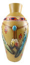 Rustic Southwestern Native American Dreamcatcher Feathers Floral Vase Sculpture