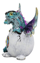 Metronome Crystal Purple Blue Hydra Dragon Hatchling Breaking Out Of Egg Statue