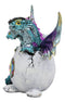 Metronome Crystal Purple Blue Hydra Dragon Hatchling Breaking Out Of Egg Statue