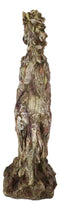 Rustic Western Rearing Prancing Horse in Faux Wooden Carving Resin Figurine