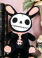 Ebros Pink Polkadot Bunny Rabbit Furry Bones Skeleton Plush Toy Animal Doll