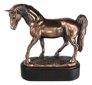 Rustic Western Tennessee Walking Horse Model Stallion Figurine With Trophy Base