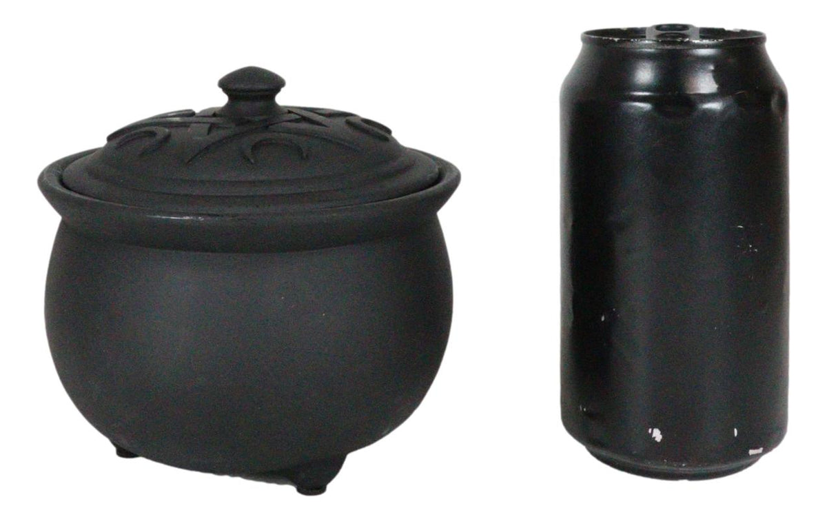 Wicca Triple Moon Goddess Cutout Cauldron Pot For Trinkets Crystals Holder