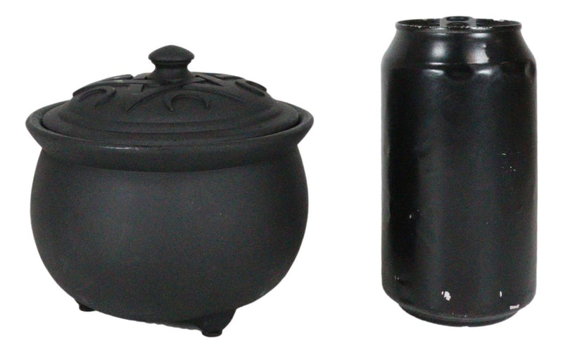 Wicca Triple Moon Goddess Cutout Cauldron Pot For Trinkets Crystals Holder