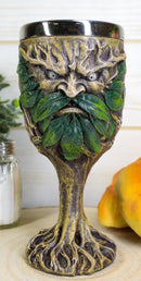 Ebros Myths & Legends Mysterious Forest Spirit Greenman Deity Wine Goblet Chalice Cup