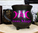 Ebros Triple Moon Magic Witch Cauldron Reduction Fired Ceramic Large Mug Or Bowl 32oz