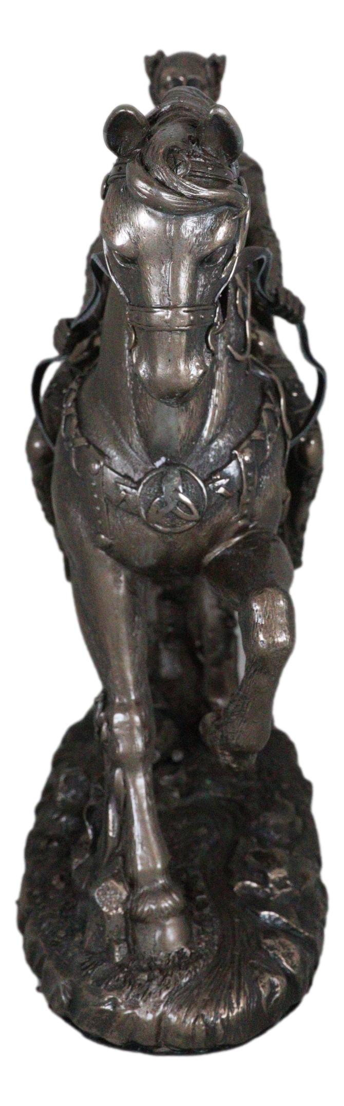 Ebros Celtic Irish Moon Goddess Rhiannon Riding Horse in Arberth Statue 10"H