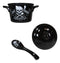 Macabre Dead Hungry Skull Bone Appetit Fine Bone China Bowl With Spoon And Lid