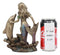 Art Nouveau Ocean Siren Mermaid With Bottlenose Dolphin Statue Nautical Decor
