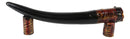 Set of 2 Rustic Western Buffalo Bison Ox Cattle Horns Barn Door Bar Pull Handles
