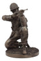 WW2 Soldier Taking Aim Statue 8.75"Tall Military Rifle Unit Infantry Figurine