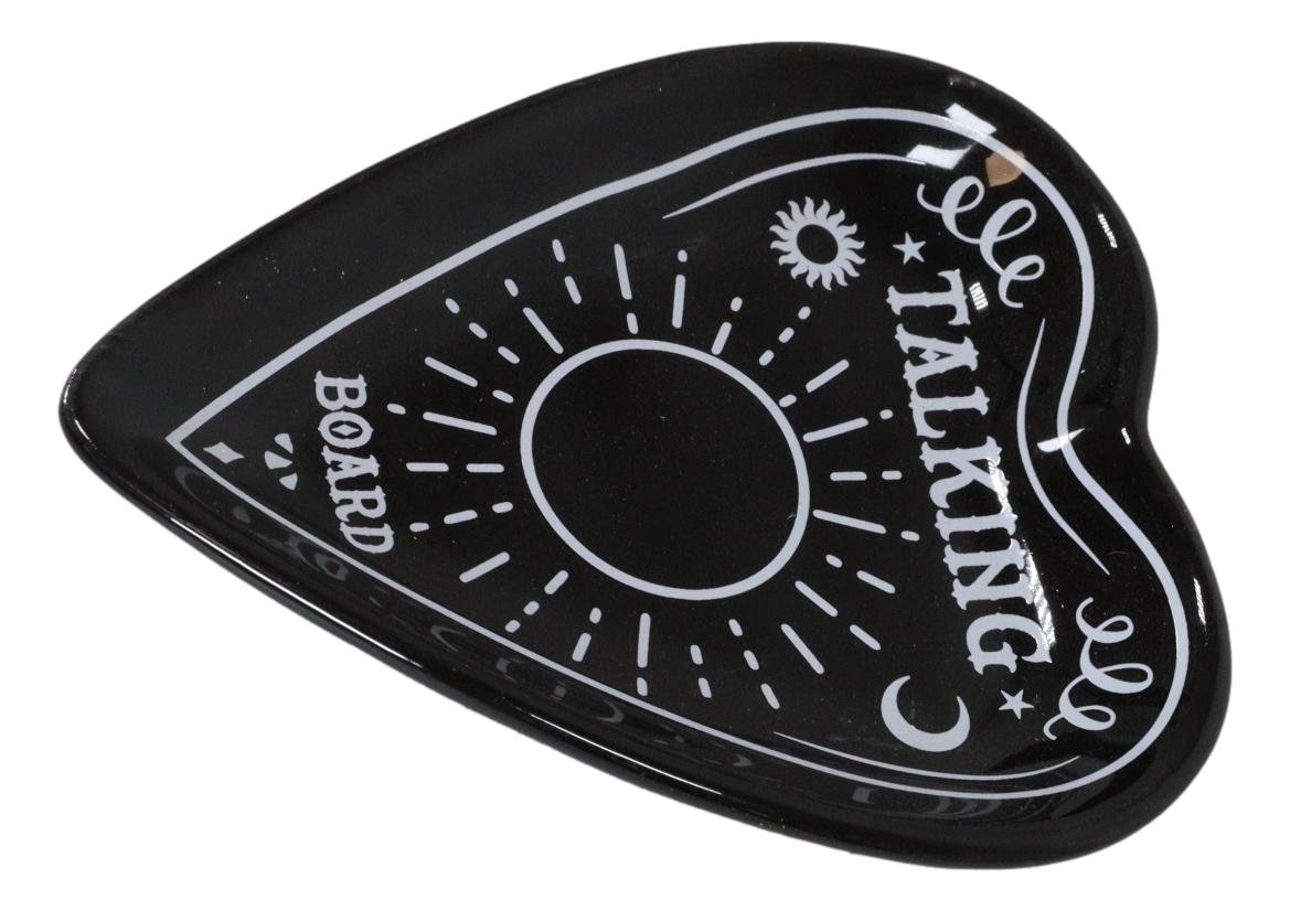 Ouija Talking Spirit Board Planchette Heart Bone China Trinket Jewelry Dish - Ebros Gift