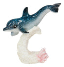 Ebros Ocean Marine Sea Life Bottlenose Dolphin Swimming Over Coral Reef Figurine